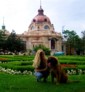 Mador and me in the Széchenyi Baths Park